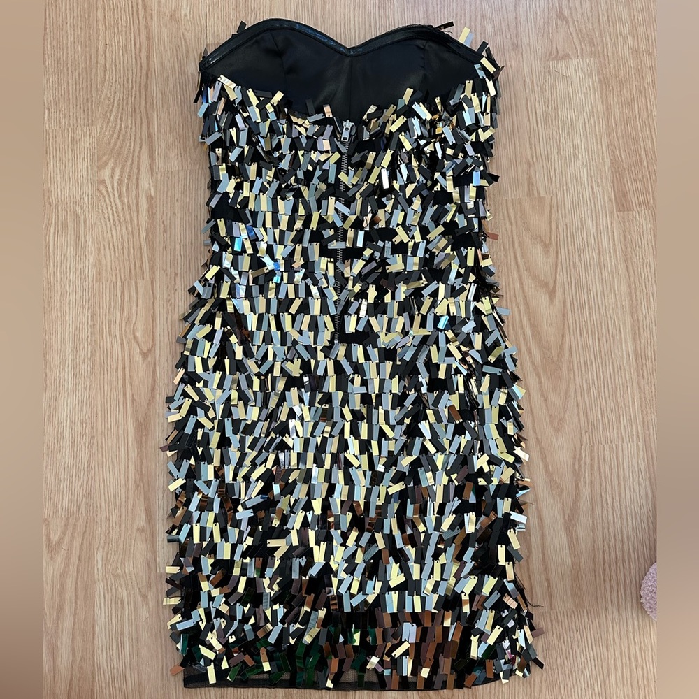 LaRok Sequin Strapless Mini Dress Size XS